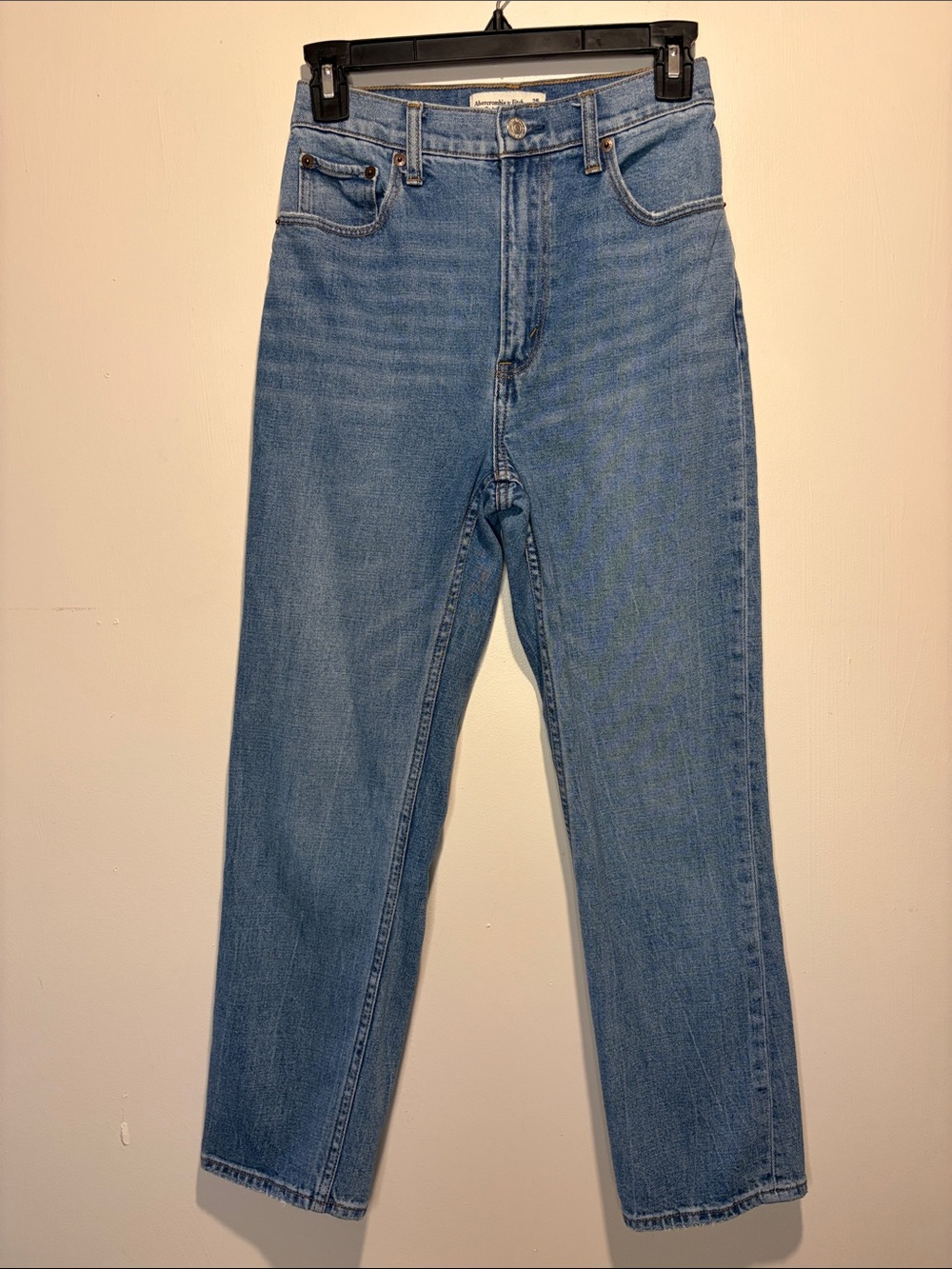 Abercrombie & Fitch Curve Love The Ankle Straight Ultra High Rise Jeans SZ 25/0